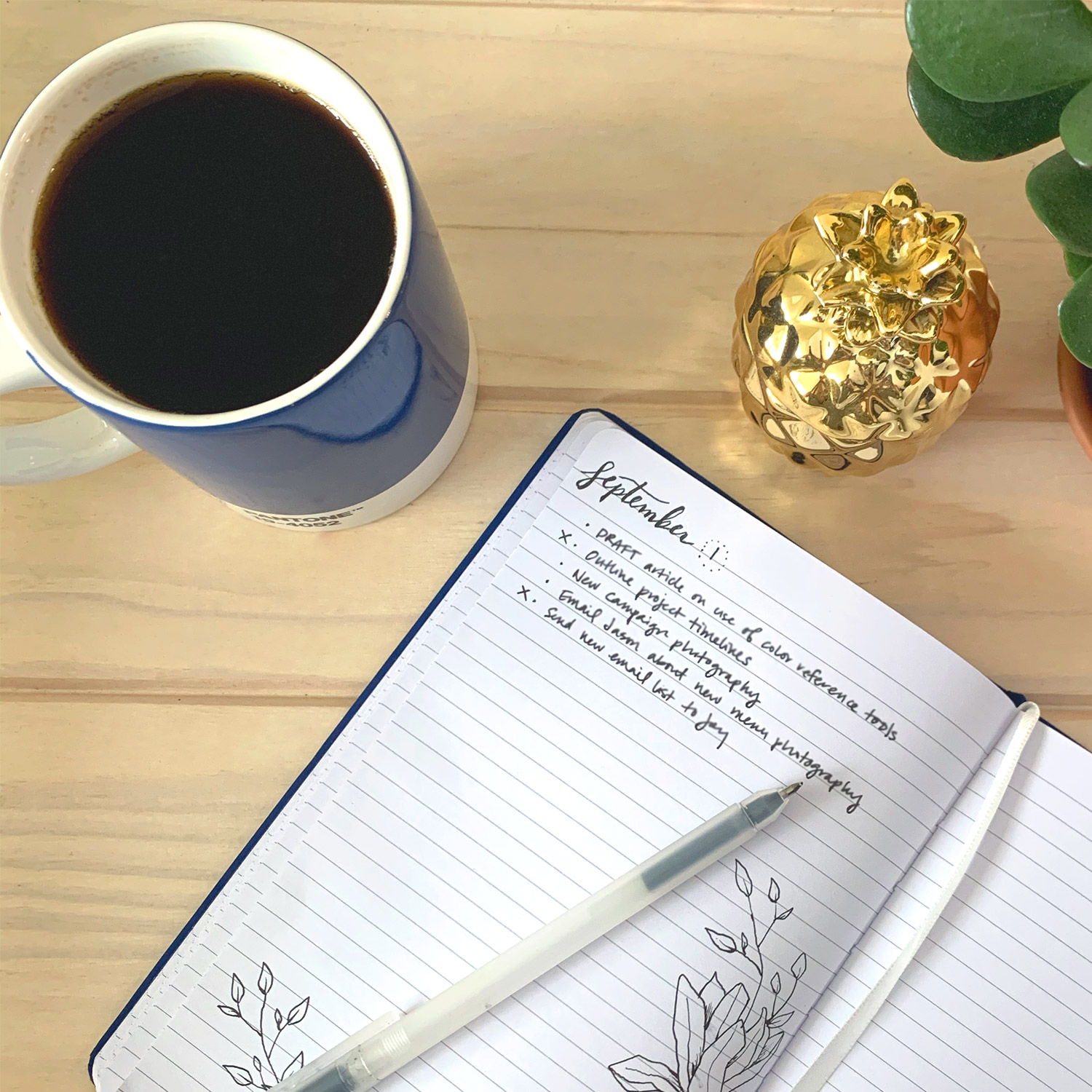 Pantone Limited Edition Set, Pantone Color of the Year 2020 Classic Blue Mug & Journal PANTONE 19-4052 Classic Blue - View 3