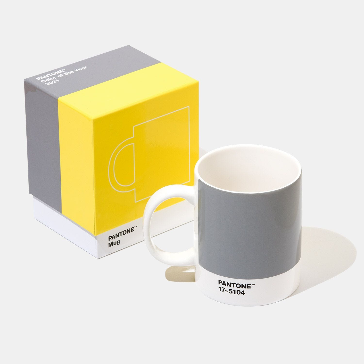 Pantone Limited Edition Mug, Pantone Color of the Year 2021 Ultimate Gray and Illuminating - View 1