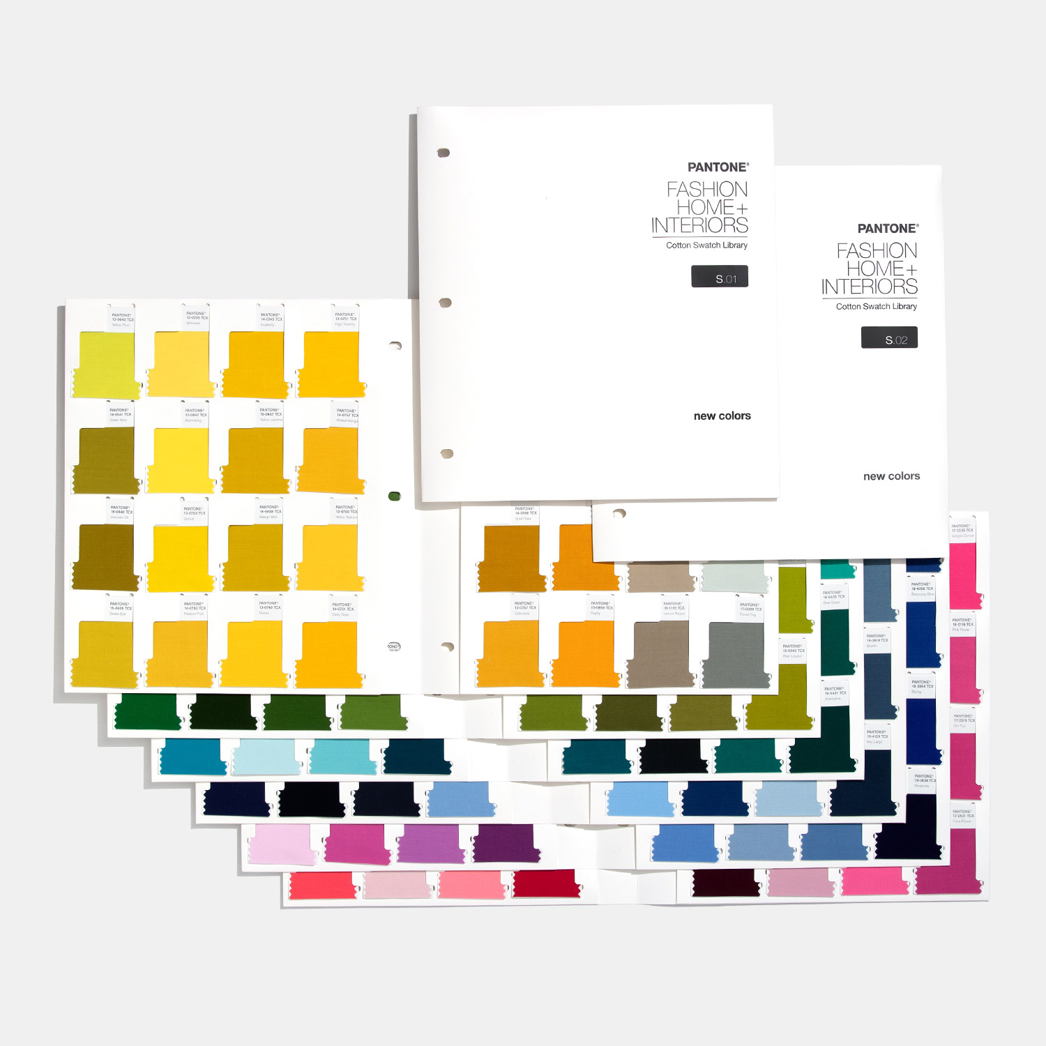 Pantone Fashion, Home + Interiors Cotton Swatch Library Supplement Displays the 315 new Fashion, Home + Interiors (FHI) Colors - View 4