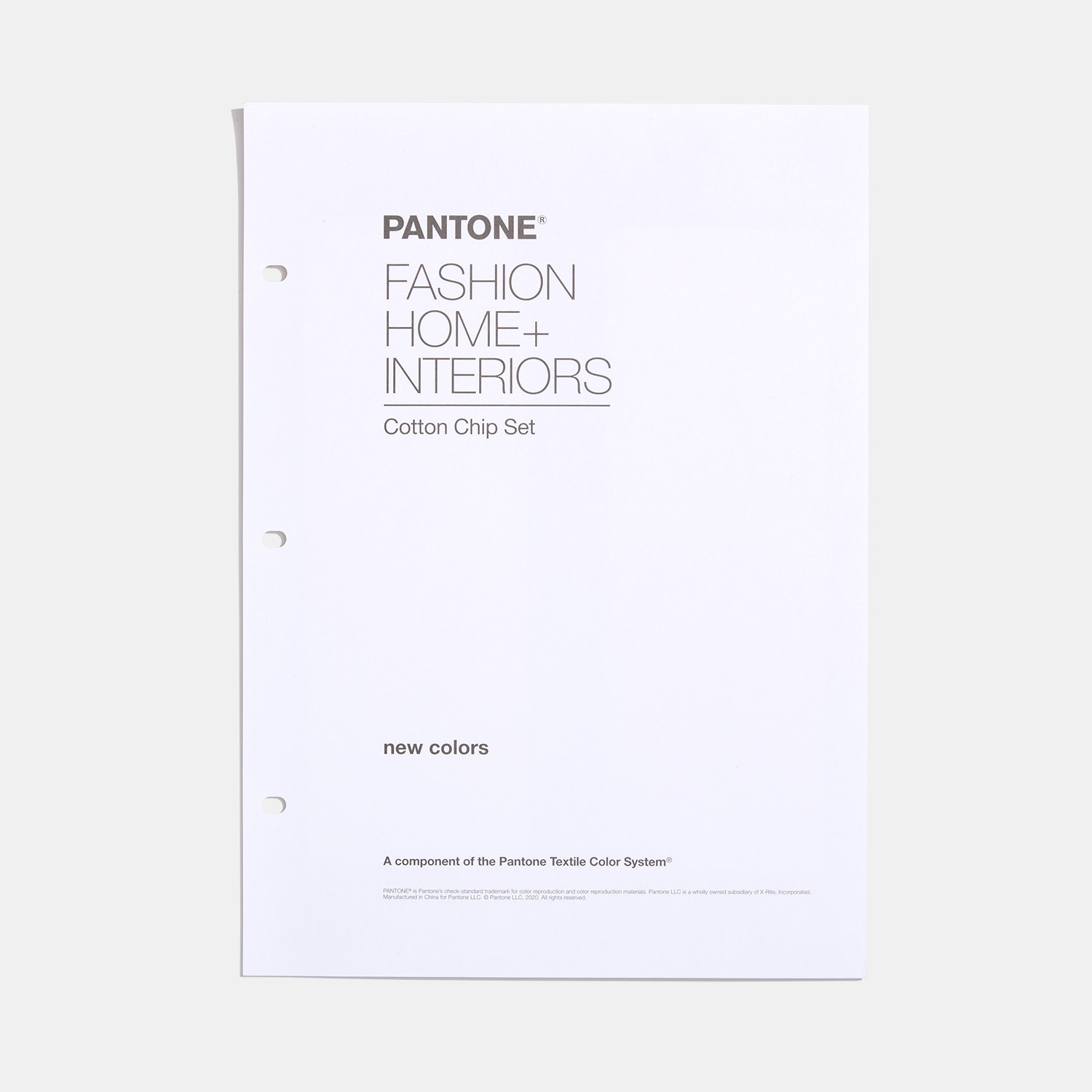 Pantone Fashion, Home + Interiors Cotton Chip Set Supplement Displays the 315 new Fashion, Home + Interiors (FHI) Colors - View 2