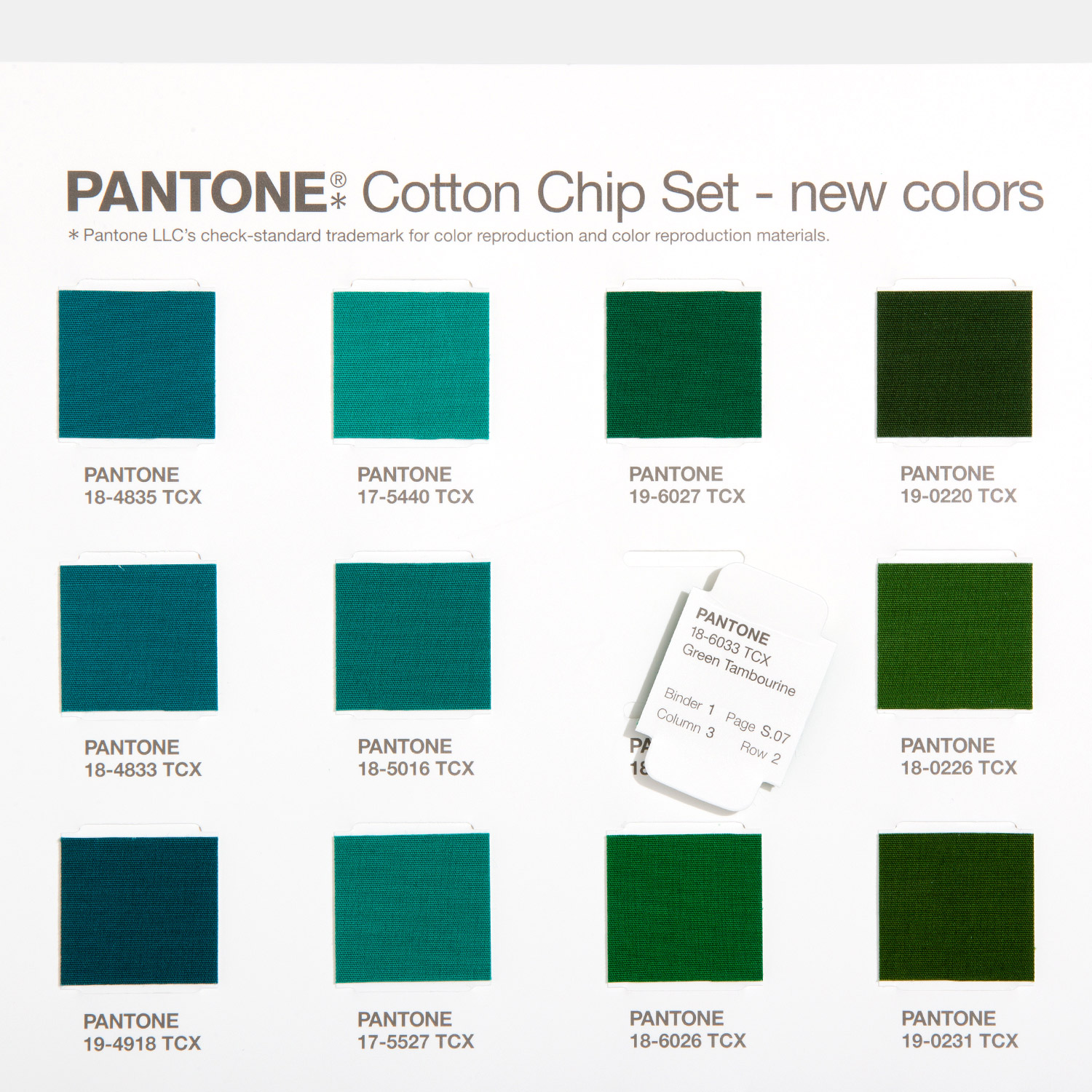 Pantone Fashion, Home + Interiors Cotton Chip Set Supplement Displays the 315 new Fashion, Home + Interiors (FHI) Colors - View 3