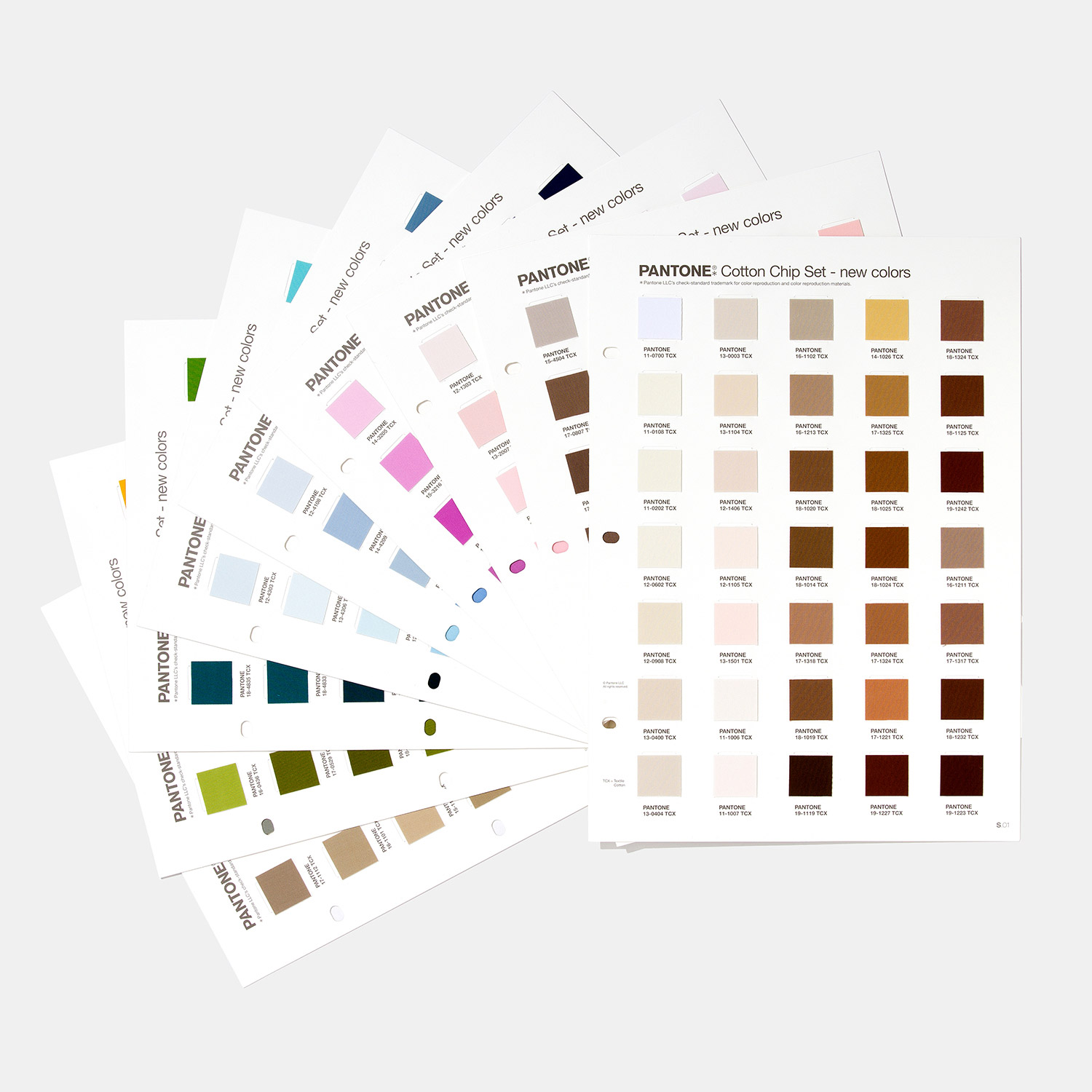 Pantone Fashion, Home + Interiors Cotton Chip Set Supplement Displays the 315 new Fashion, Home + Interiors (FHI) Colors - View 4