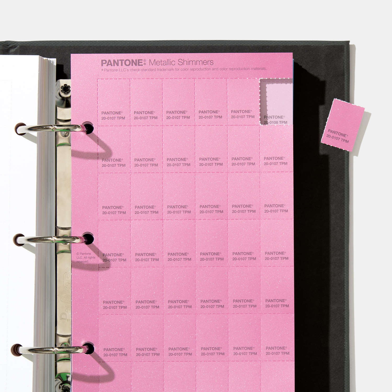 Pantone Fashion, Home + Interiors (FHI) Metallic Shimmers Color Specifier Share your shine with removable metallic chips - View 1