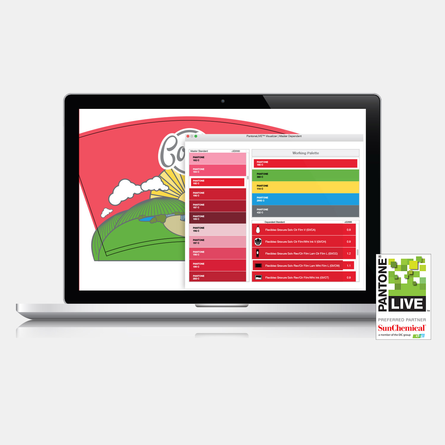 Pantone PantoneLIVE Design Packaging Design Achievability Plugin - View 1