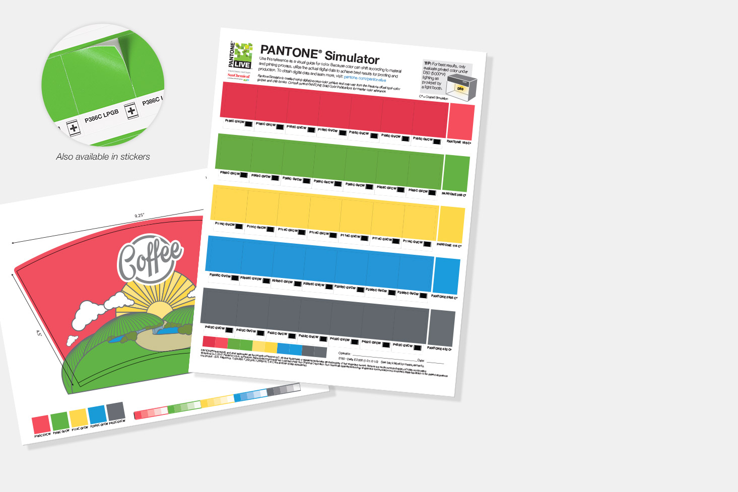 Pantone Simulator Prints Available as Stickers - View 1