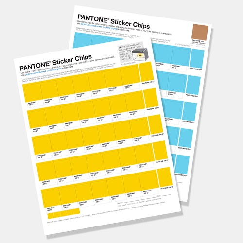 Pantone Sticker Chips Customizable, on-demand reference for Pantone Matching System spot colors.