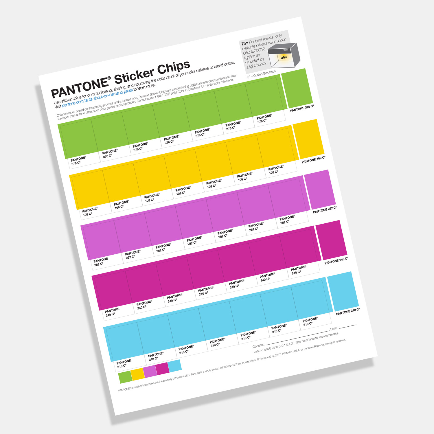 Pantone Sticker Chips Customizable, on-demand reference for Pantone Matching System spot colors. - View 3